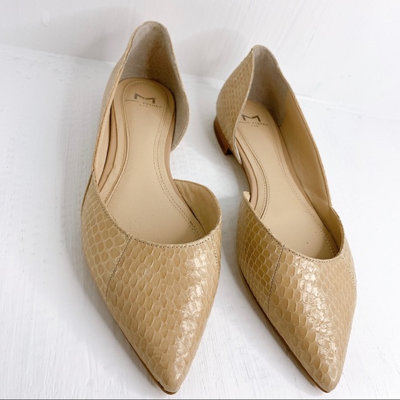🛍SOLD 🛍 Marc Fisher snake skin nude flats - Picture 2 of 11